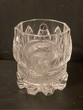 Vintage Berlin Design "Old Masters of Music" Bach  Heavy Glass Goblet Cup